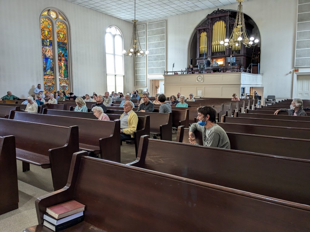 Sanctuary during an organ concert
